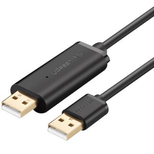 绿联usb对拷线电脑数据线传输线键鼠连接线共享键盘鼠标USB数据线PC电脑互传数据线互拷线