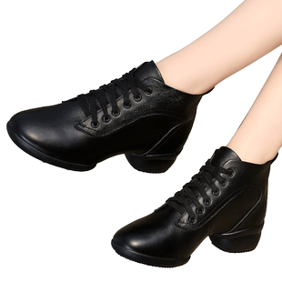 娇百惠广场舞鞋子跳舞鞋2025新款春秋水兵舞蹈鞋女士成人软底真皮