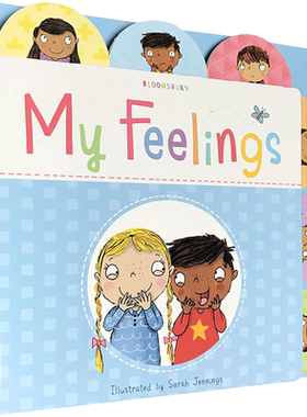 英文原版绘本My Feelings 我的感受儿童情绪大开本翻翻纸板书 0-6岁儿童英语启蒙认知类词汇积累学习亲子互动早教图画书正版书