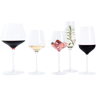 勃艮第红酒杯家用套装高脚大号水晶玻璃进口葡萄酒杯高档多杯型