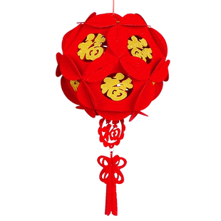 2026新款小灯笼挂饰大红新年过年元旦装饰室内手工diy吊灯中国风
