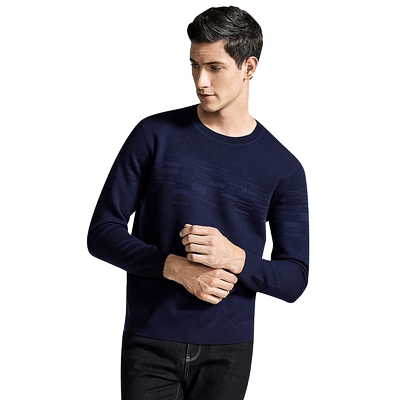 金利来奥特莱斯舒适圆领套头毛衣