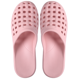 夏季洞洞鞋浴室洗澡室内家居包头拖鞋女士防滑居家塑料拖鞋家用男