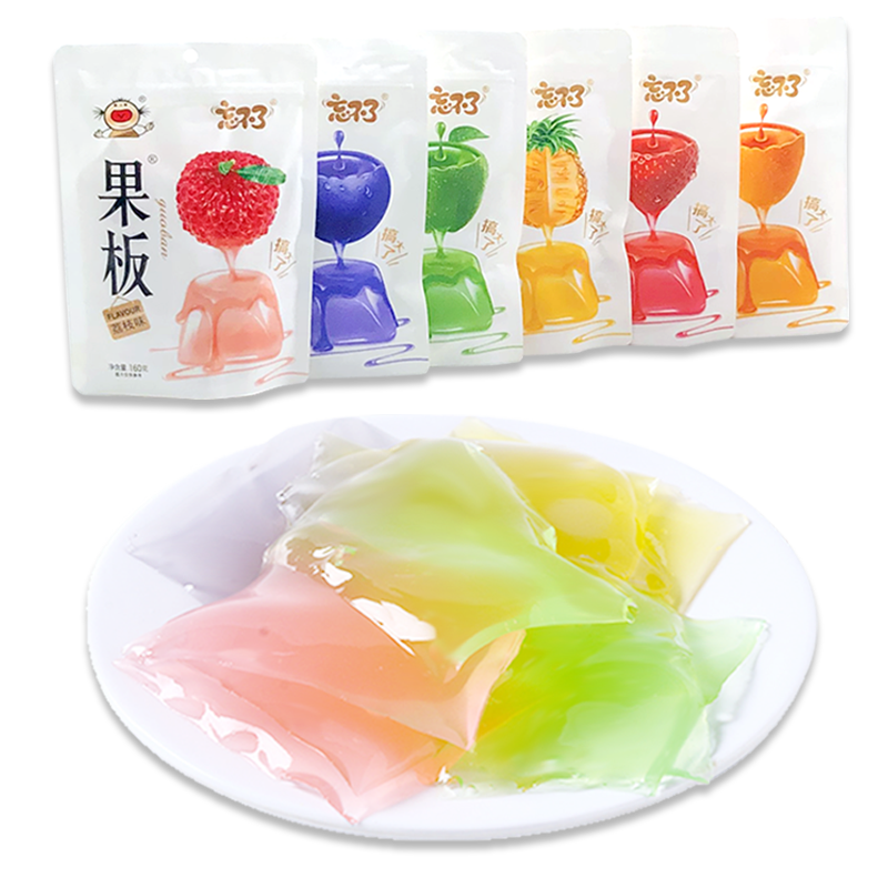 乐逍遥忘不了果板牌果冻160g*6包960克组合装0脂肪儿童健康零食