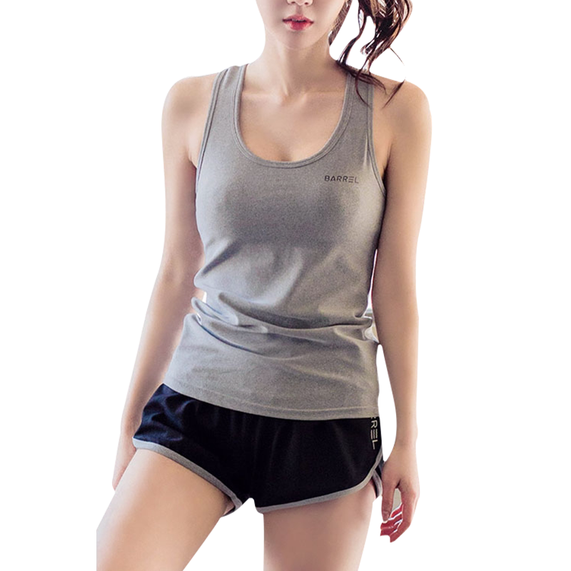wontto背心短裤无袖专业健身服