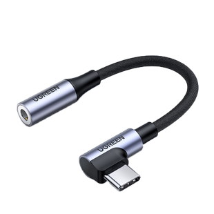 绿联typec耳机转接头tpc弯头typc安卓3.5mm接口U盾tape插口转换器线适用一加p40华为nova5/6/7pro小米8/9手机