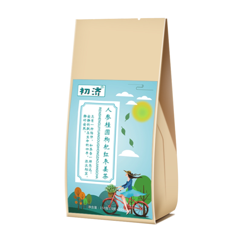 玫瑰人参桂圆红枣枸杞姜茶调月经宫寒补气血茶美容养颜女人养生茶