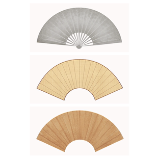 空白扇面宣纸半生熟扇形书法作品纸蜡染笺仿古团扇毛笔字小楷抄经纸国画写意小品竖格硬笔比赛国展投稿专用纸