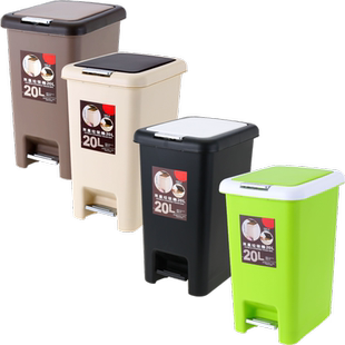 手按脚踏垃圾桶带盖分类脚踩办公室卫生间厕所客厅厨房家用拉圾筒