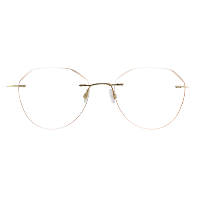 纯钛无框近视复古风超轻眼镜架