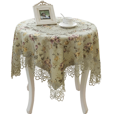 泰绣绣花欧式田园餐桌旗镂空