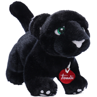 意大利trudi 豹子公仔黑豹毛绒玩具可爱玩偶儿童礼物娃娃送男友