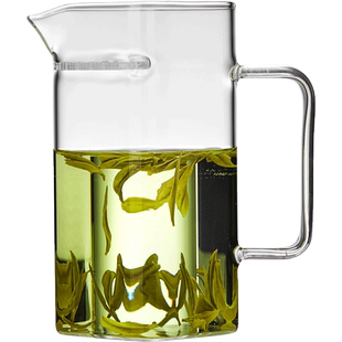 玻璃公道加厚耐高温杯茶漏一体月牙过滤新款高硼硅绿茶分茶器茶具