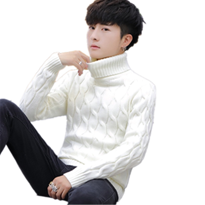 男款韩版修身加厚保暖高领毛衣