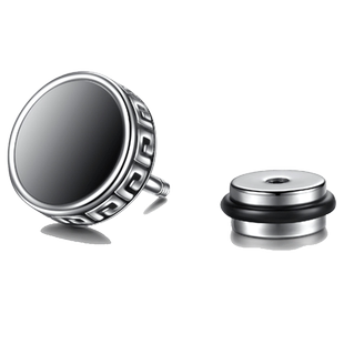 网红男耳钉复古长城纹潮流个性单只气质男款冷淡风嘻哈高级感耳环