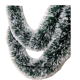 圣诞装饰藤条彩条彩带拉花橱窗场景晚会圣诞树装饰墨绿色毛条门挂