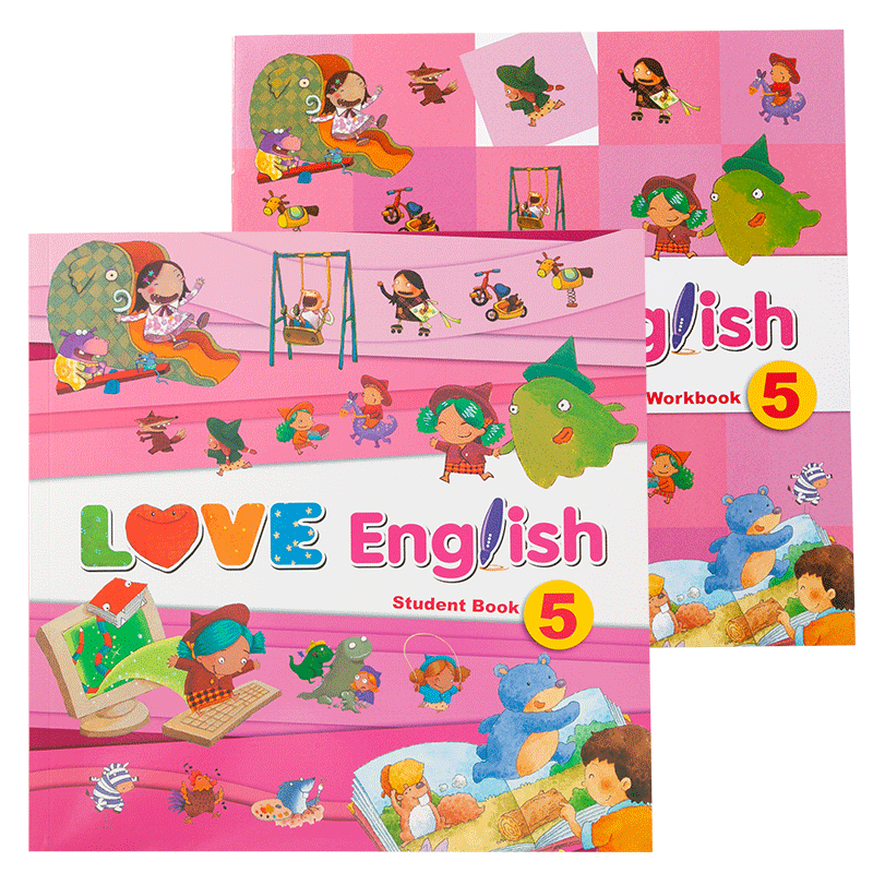 台湾幼儿英语书籍love english 5级别爱英语小班上册、love English 点读版儿童早教启蒙初学入门英语视频互动教学