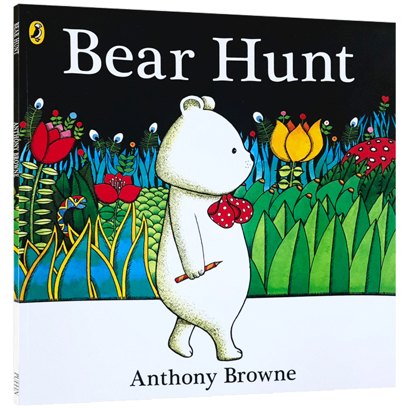 送音频Bear Hunt Anthony Browne幼儿童英语启蒙认知学习趣味童书故事书安东尼布朗作品英文原版进口亲子互动早教益智平装绘本
