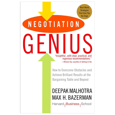 英文原版 哈佛经典谈判术 Negotiation Genius: How to Overcome Obstacles and Achieve Brilliant Results