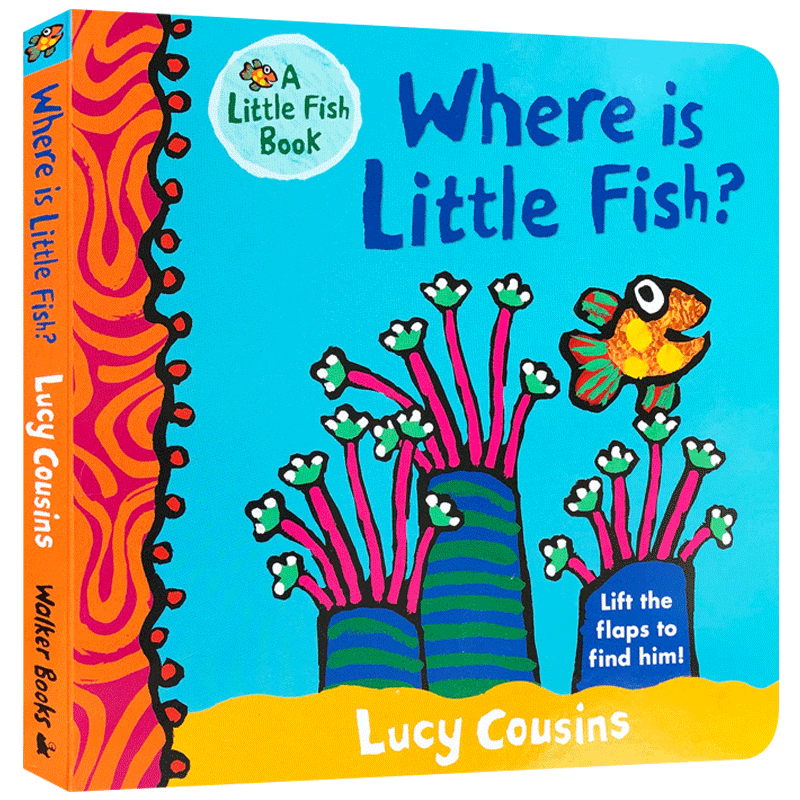 小鱼在哪里 Where Is Little Fish? 英文原版绘本 英语儿童启蒙翻翻纸板书亲子互动共读 小鼠波波同作者lucy cousins