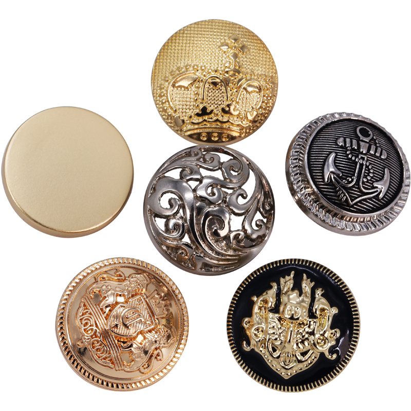 高档金属大衣风衣纽扣扣子西装外套扣子圆形毛呢男女金色钮扣百搭