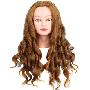 美发头模全真发学徒练习盘发假头模假发模特头假人头模可烫卷化妆