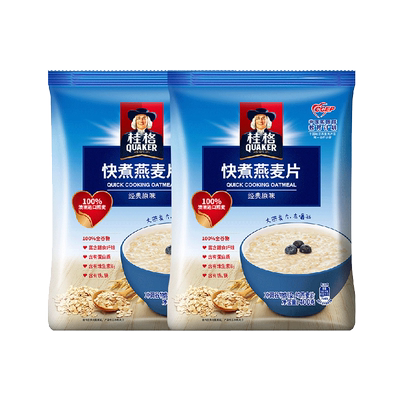 QUAKER原味粗粮冲饮早餐燕麦片