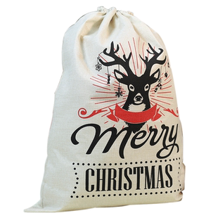 圣诞礼物袋特大超大号束口袋麻布北欧麻袋装饰包装袋圣诞节礼盒