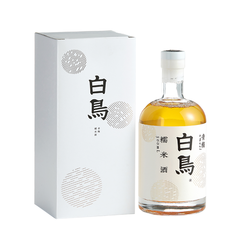 白鸟青梅米酒6度天然发酵果酒