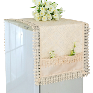 清仓单开门冰箱盖布布艺对双开门盖巾蒙帘冰箱套罩防尘布欧式蕾丝