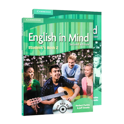 剑桥原版English in mind 2级 学生书+练习册+CD 剑桥KET/PET考试 A2B1级外国语学校精选教材 剑桥EIM 英版第二版 中小学英语教材