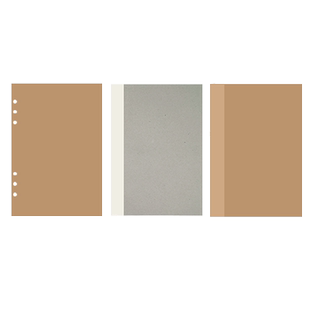 A5笔记本文具替芯商务办公横线纸象牙白学生读书记事本子可拆卸内页可替换线圈本空白手帐牛皮纸活页本内芯