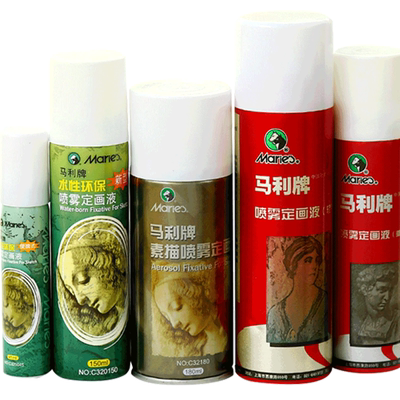 马利素描定画液重胶型画画定型喷雾色粉画水彩固色剂素描作品素描固画液水粉丙烯喷色彩雾定画液小瓶