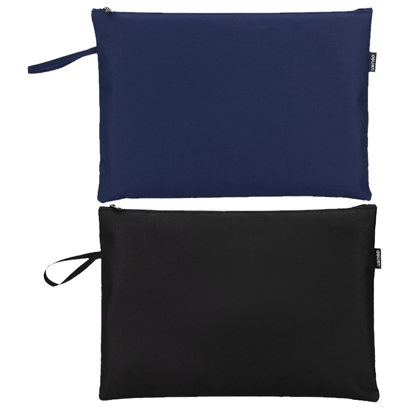 得力拉链袋加厚防水文件袋布质帆布手提袋学生试卷分类收纳袋会议办公电脑出差公文包可定制印刷企业logo文字