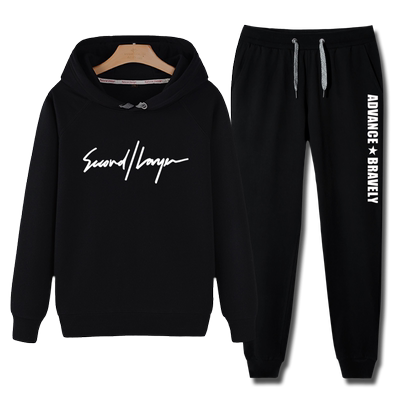 青少年学生带帽卫衣男初中生加厚