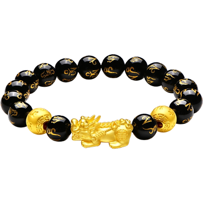 赛菲尔黄金貔貅手链3d