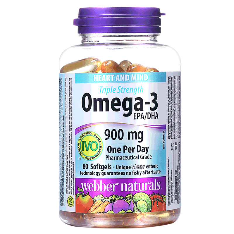 webbernaturals进口3倍强度鱼油