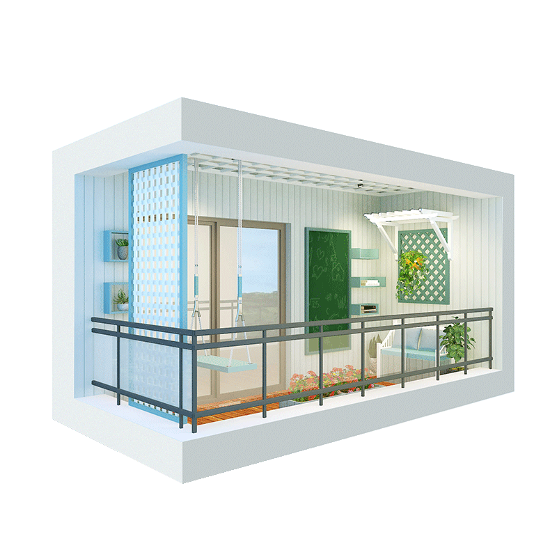 捷拼 整装阳台护墙板地板 阳台露台户外专用芬兰木防腐木定制安装