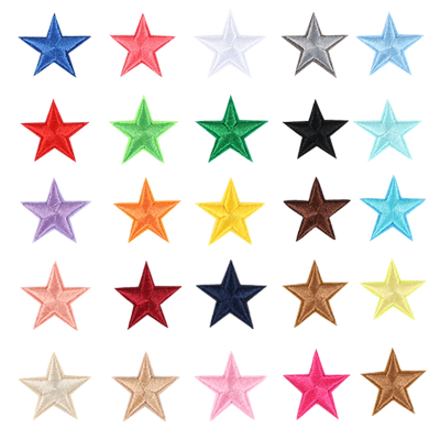 迷你五角星布贴补丁贴衣服裤子羽绒装饰修补小洞烫熨贴花刺绣贴布