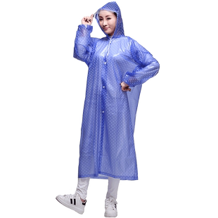 百利达 旅游雨衣男女透明韩国时尚情侣加长加大走路雨披户外徒步