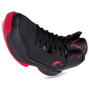 乔丹大码男篮球鞋学生训练打球战靴专柜正品黑红色高帮皮面运动鞋