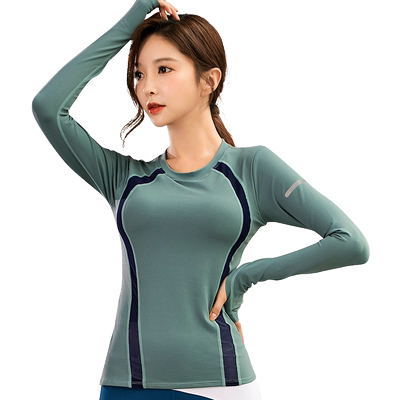 wontto春季含胸垫拼纱空中瑜伽服