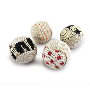 田田猫发声铃铛毛线弹力剑麻自嗨解闷逗猫神器猫玩具球猫用品磨牙