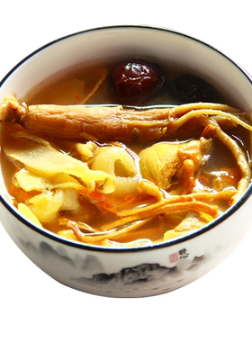 人参桂圆虫草花汤秋冬炖品术后