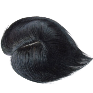 男生无痕递针真发假发片男士补发块假发男短发头顶假发片发顶秃顶