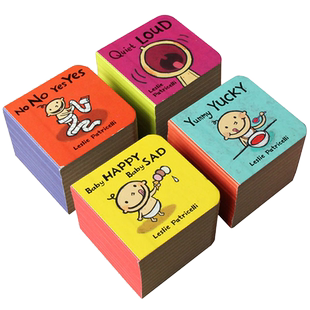 Baby's Book Tower 宝宝塔书 Leslie Patricelli一根毛小脏孩小毛孩系列英文原版绘本4本 0-3岁儿童幼儿英语启蒙认知早教