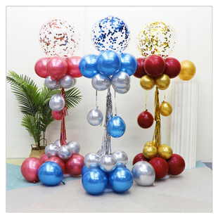 开学布置学校门口立柱路引地桌飘支架幼儿园教室典礼活动气球装饰