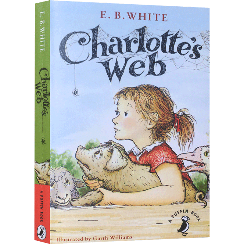【正版送音频】夏洛特的网英语英文原版Charlotte's web二三四年级初中高中纽伯瑞奖小说书籍课外书必读阅读E B