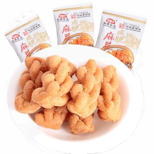 咸脆麻花小麻花红螺食品蜜麻花500g北京特产糕点休闲美食小吃点心