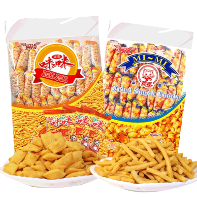 爱尚咪咪虾条蟹味粒包网红儿时童年怀旧解馋小零食休闲食品小吃